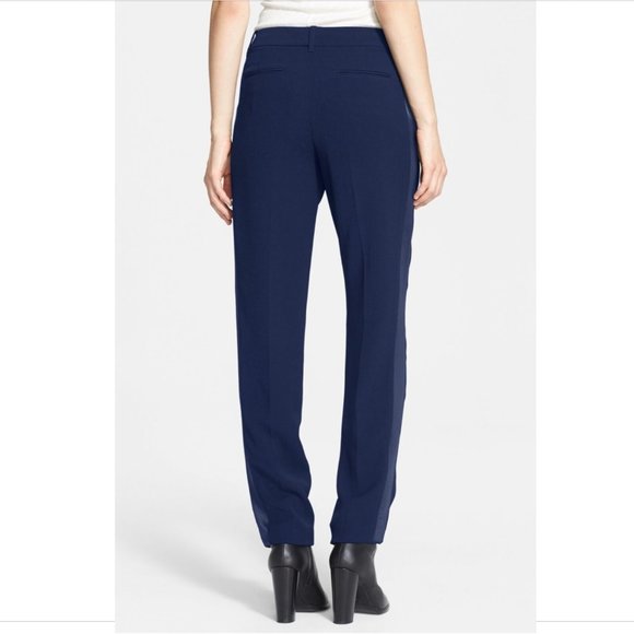 NWT $325 VINCE Satin Strapping Trouser‎ Pants in 14 - Picture 4 of 14